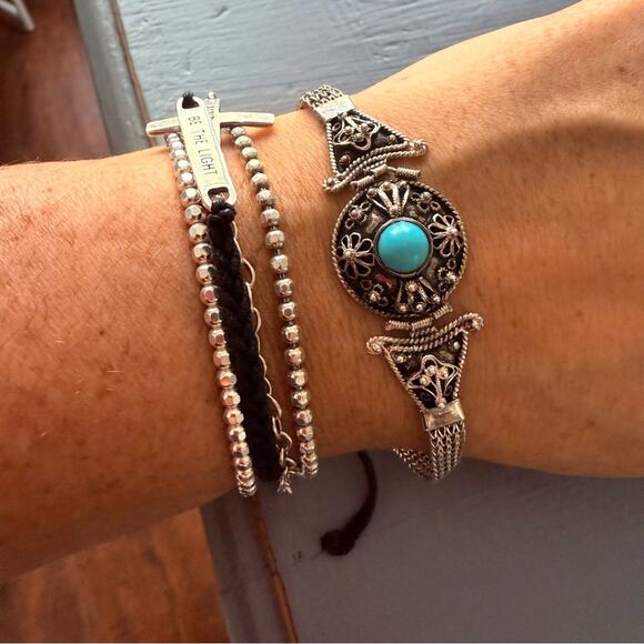 925 Sterling Silver Mesh Bracelet - Picture 1 of 9